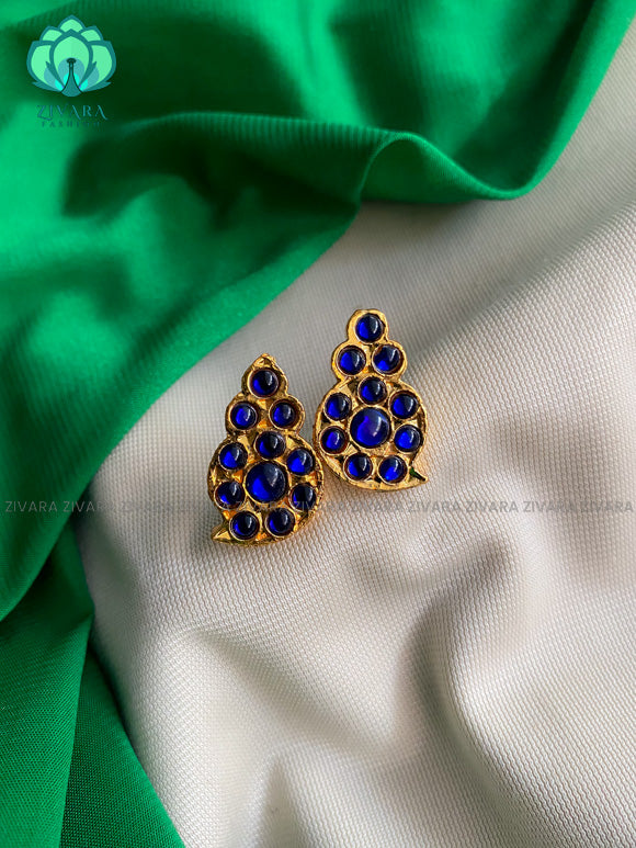 Blue - Kemp earrings - Manga Studs