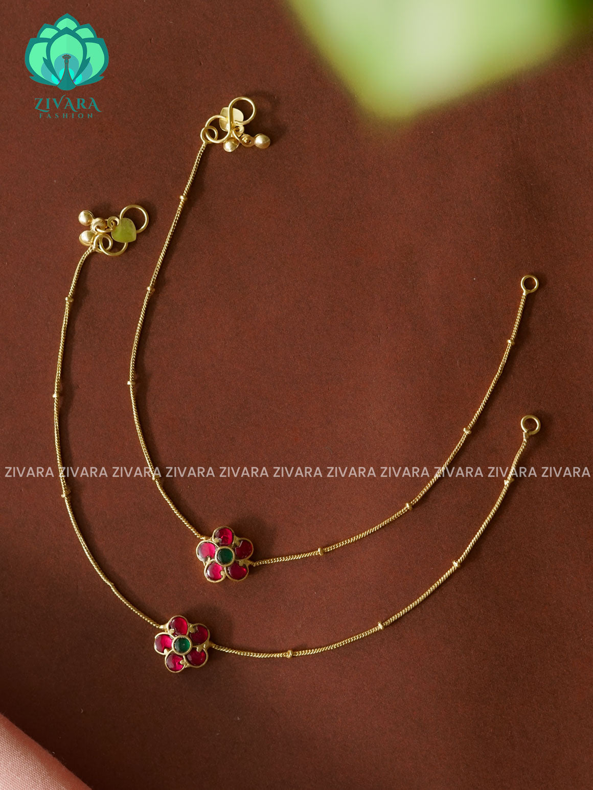 JADAU FLOWER - Trending occasional wear anklets (9.75 inch approx )for women- latest jewellery- ZIVARA FASHION