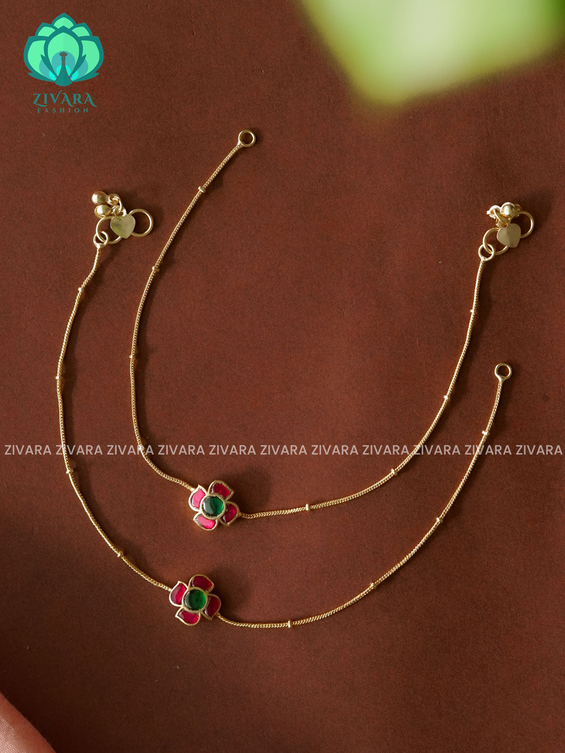 JADAU FLOWER - Trending occasional wear anklets (9.75 inch approx )for women- latest jewellery- ZIVARA FASHION